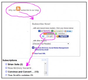 RSS subscription process