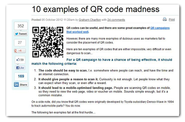 QR code article link