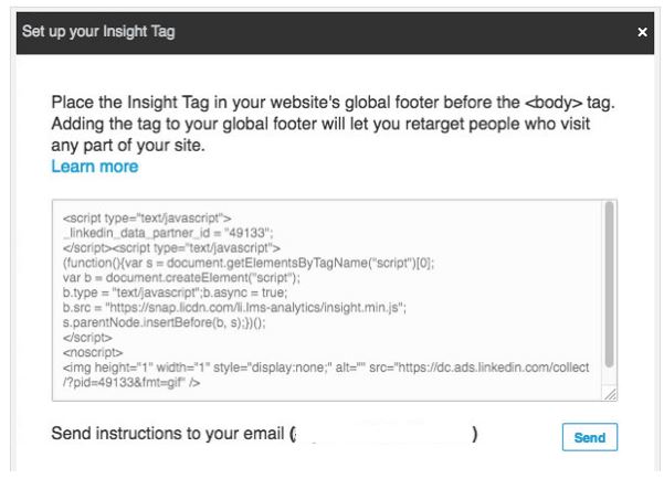 LinkedIn Insight Tag code