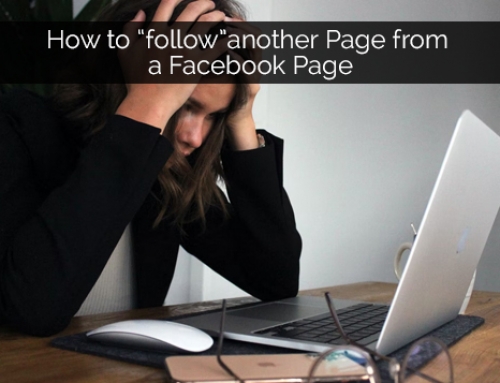 Why can’t I Follow a Facebook page from my Business Page?